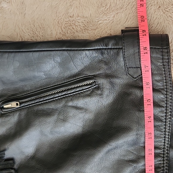 Harley Davidson Moto Fringe Black Leather Riding Jacket EUC - Picture 13 of 17